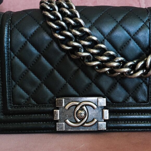 Authentic Chanel Small Boy Leather Bag - Picture 2 of 8